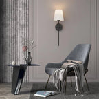 Wandlamp met Stoffen Kap en Draadloze Binnenverlichting
