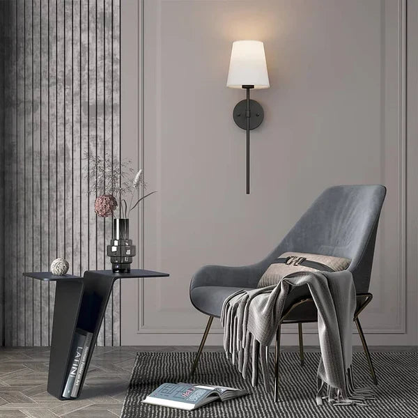 Wandlamp met Stoffen Kap en Draadloze Binnenverlichting